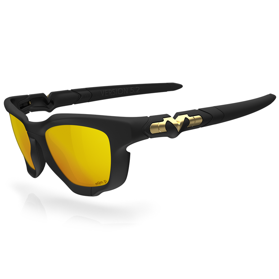 Version 5.2 - Matte-Max Black / Gold Plasmachromatic Polarized