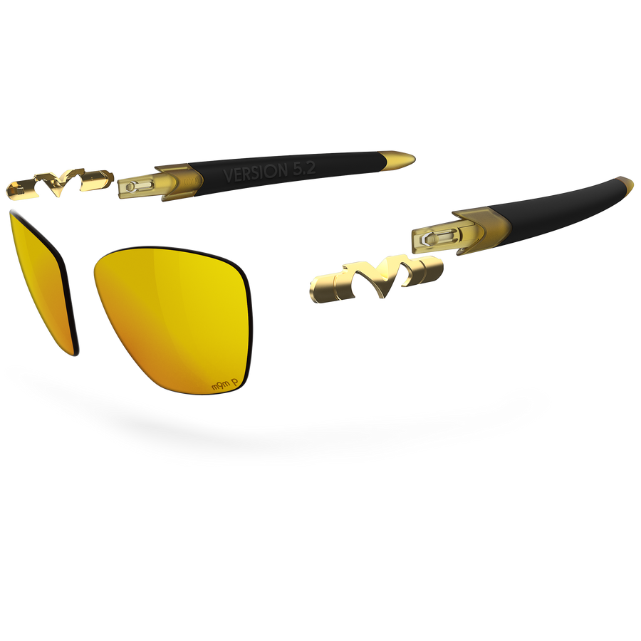 Version 5.2 Tackle Box - Matte-Max Amber / Matte Black / Matte Gold / Gold Plasmachromatic Polarized