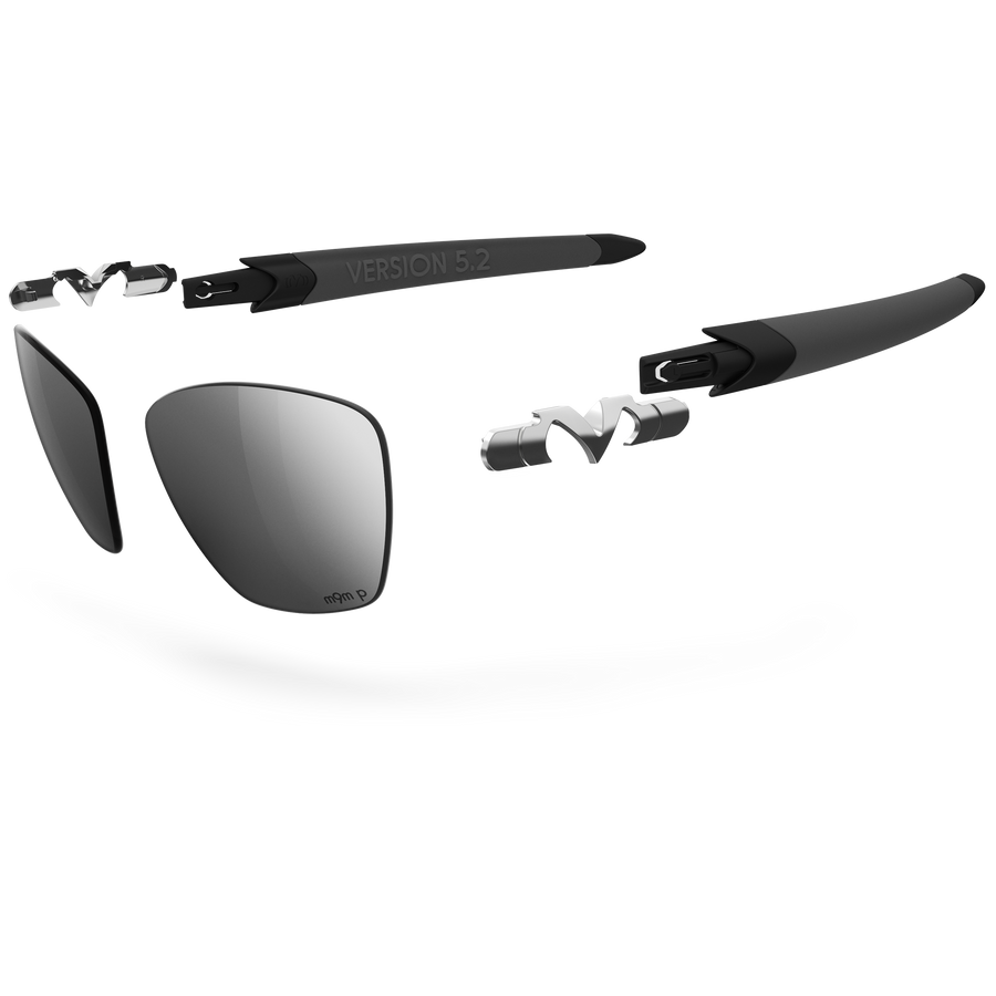 Version 5.2 Tackle Box - Matte-Max Black / Matte Shadow / Satin Silver / Obsidian Plasmachromatic Polarized