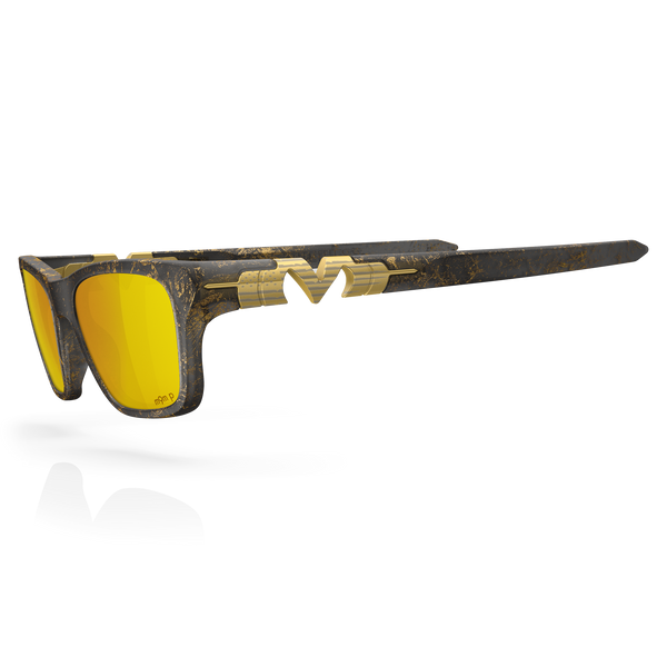 Business - Matte Smoke Stars & Stripes / Gold Plasmachromatic Polarized