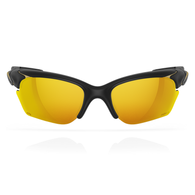 Gigawatt - Matte Black / Gold / Gold Plasmachromatic Polarized