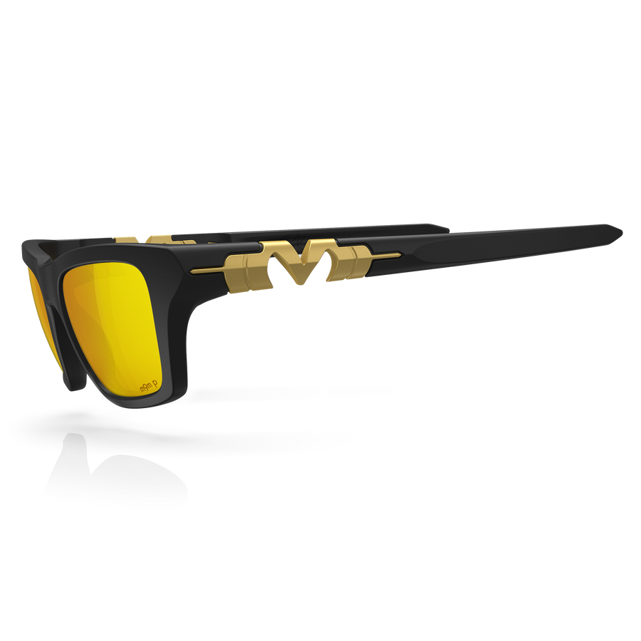 Pleasure - Matte Black / Gold Plasmachromatic Polarized