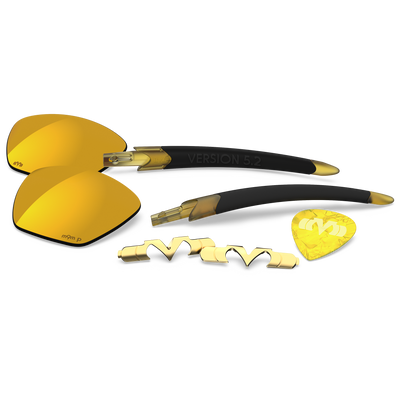 Version 5.2 Tackle Box - Matte-Max Amber / Matte Black / Matte Gold / Gold Plasmachromatic Polarized