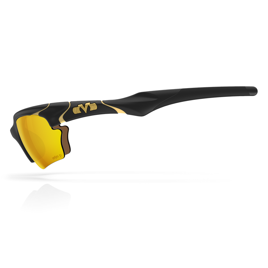 Gigawatt - Matte Black / Gold / Gold Plasmachromatic Polarized