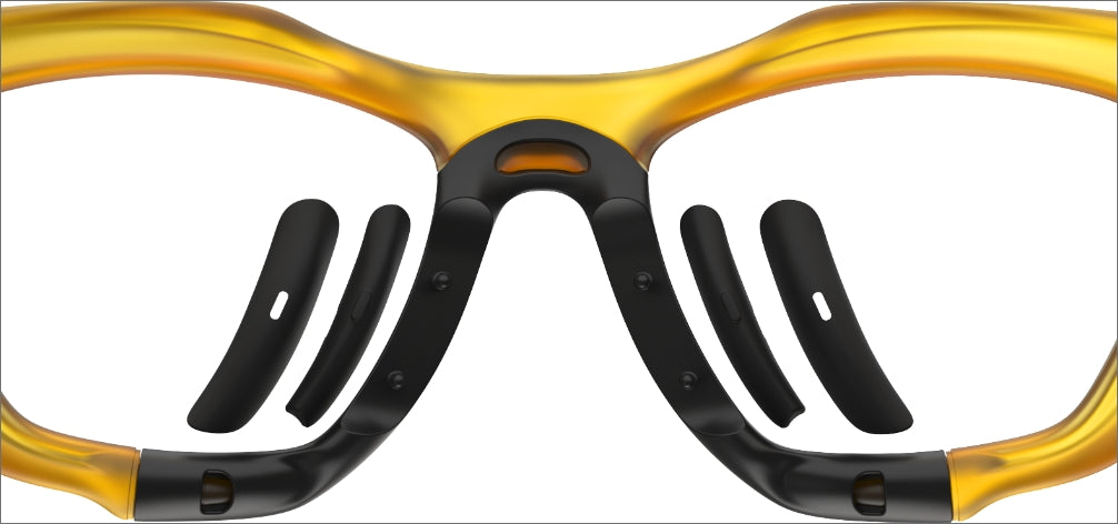Technology: Multi-material nosepad with elastomeric grip to provide secure non-slip fit.